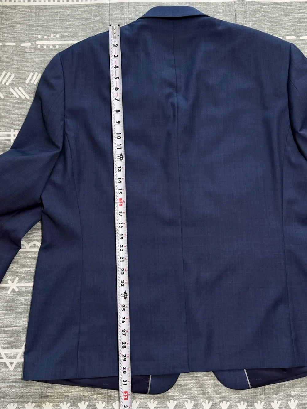 Michael Kors Kaplan Navy Blue Classic Two-Button Blazer